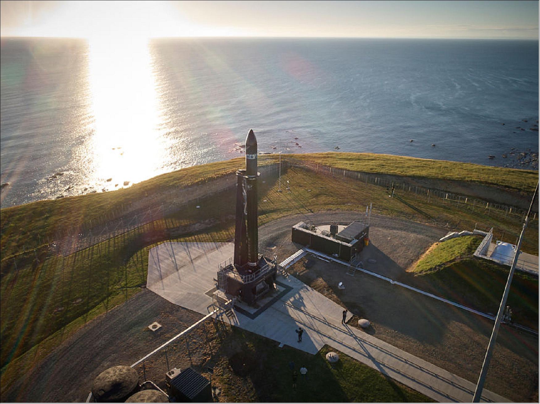 Figure 62: The Electron vehicle 'Still Testing' on the launch pad on Mahia Peninsula in New Zealand (image credit: Rocket Lab)