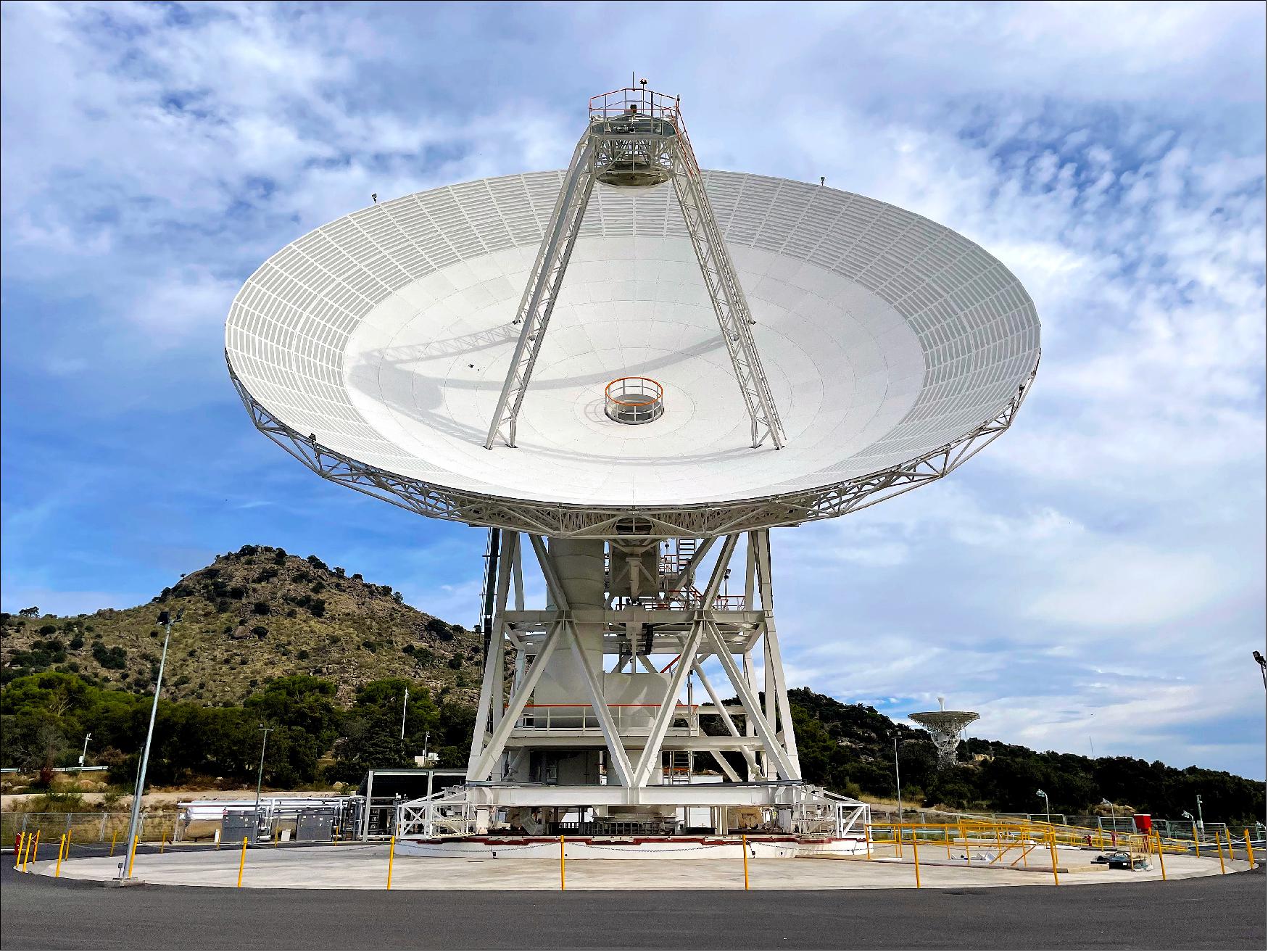 Figure 6: NASA's DSS-53 antenna went online in February 2022 at the DSN Madrid facility. The addition is part of the agency's effort to expand the capacity of the Network, which supports about 40 missions and is expected to support another 40 that will launch in the coming years (image credit: NASA/JPL-Caltech)