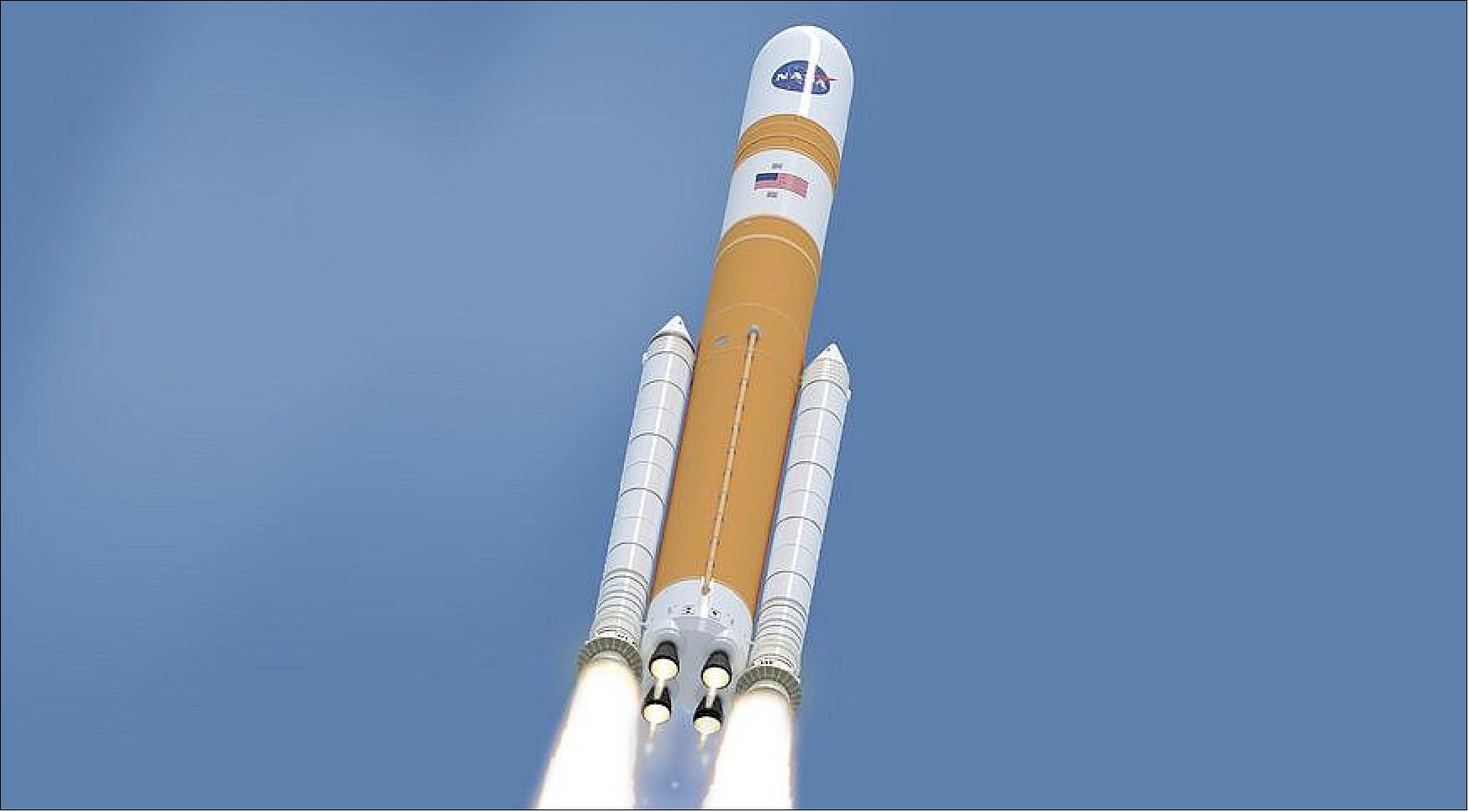 Figure 14: While NASA is developing a cargo version of the SLS that could be used for science missions, the limited supply chain and requirements of the Artemis program will limit its use to missions launching no earlier than the late 2020s (image credit: NASA)
