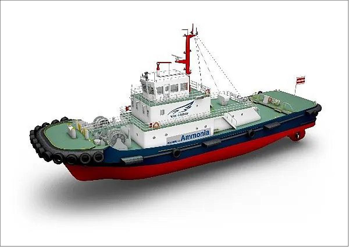 Figure 131: Illustration of an ammonia-fuelled tugboat (image credit: NYK Line)