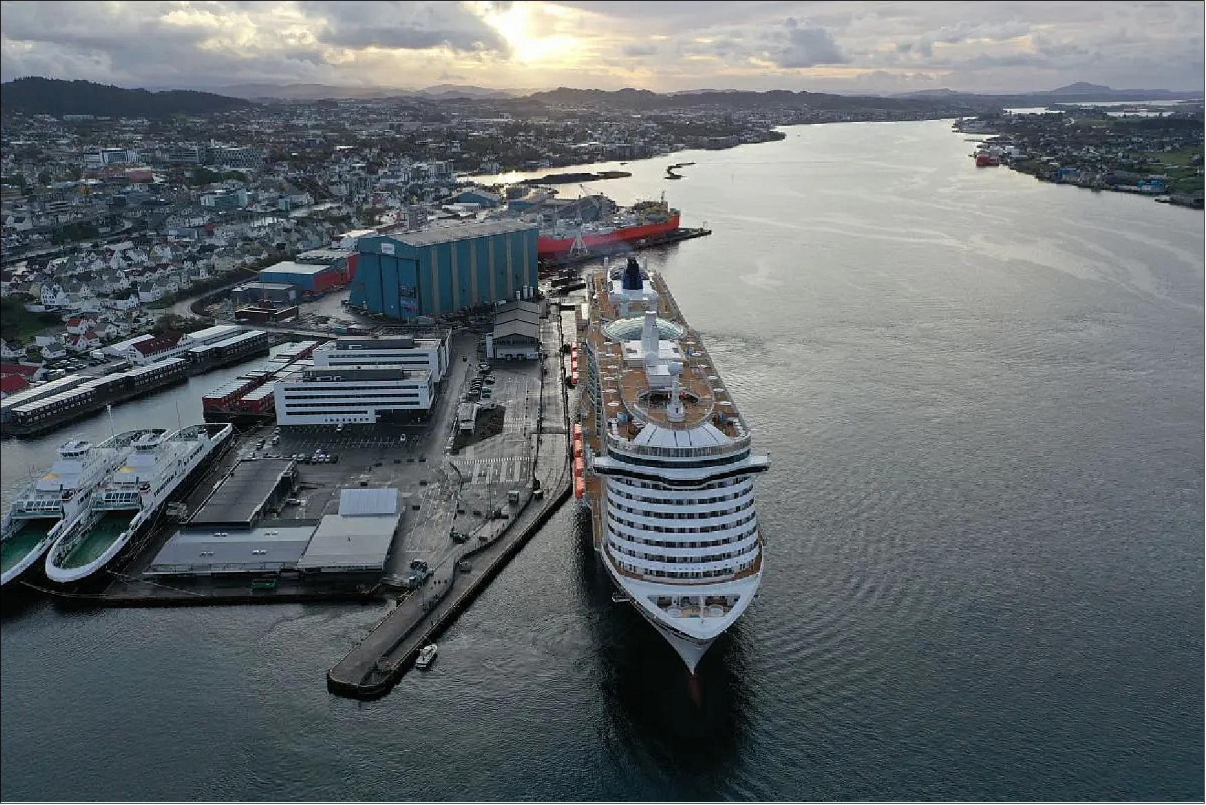 Figure 98: Karmsund Havn. The Norwegian company Havnekraft will establish a new high-voltage shore power system for cruise ships in Haugesund, Norway. The facility will also be prepared for other vessels visiting the port outside the cruise season, providing a highly flexible solution for the port and visiting vessels. Planned delivery of the facility is the end of 2022 (image credit:, Havnekraft, VPO)