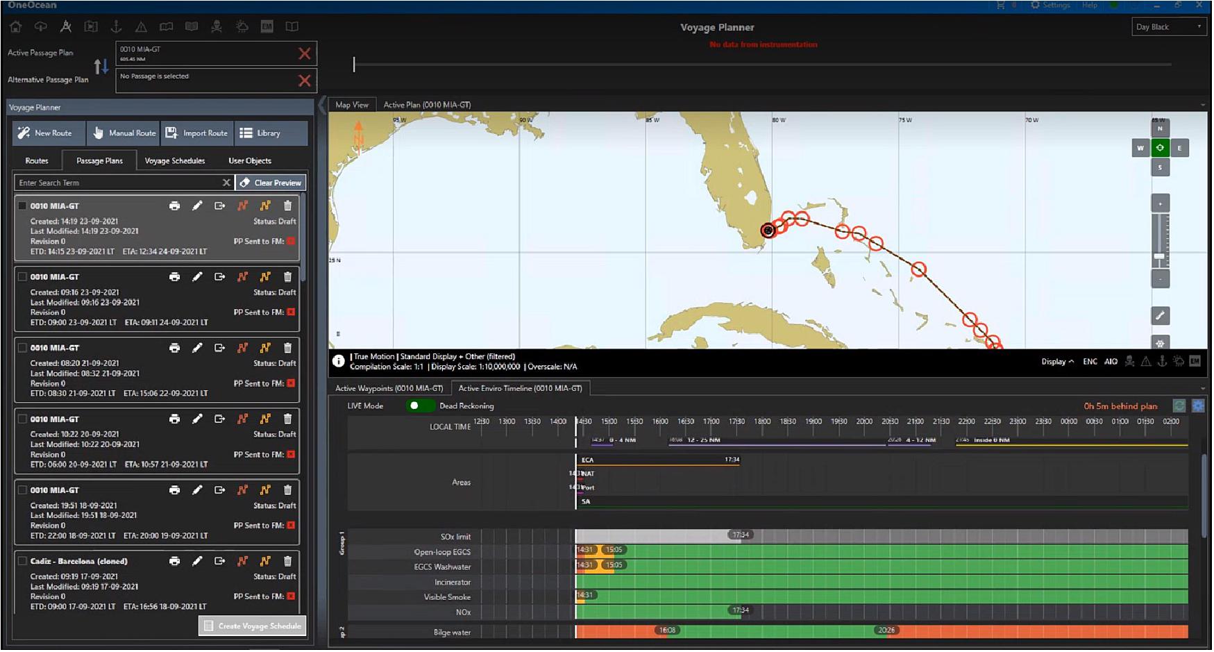 Figure 82: LogCentral enables operators to plan environmental operations throughout a voyage and monitor events along a live timeline (image credit: VPO Global)