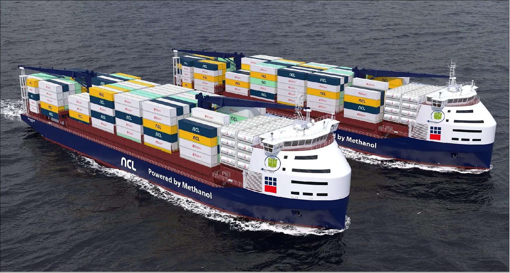 Figure 8: MPC Container Ships (MPCC) has ordered two new dual-fuel methanol powered 1,300 TEU ships for delivery in the second half of 2024 (image source: MPCC)