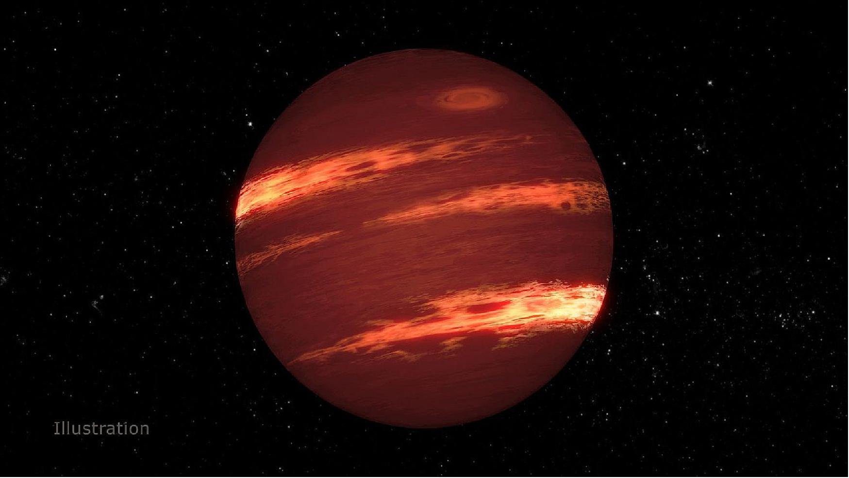 Figure 8: This illustration shows what clouds might look like in the atmosphere of a brown dwarf. Using NASA's retired Spitzer Space Telescope, scientists were able to detect clouds and other weather features in brown dwarf atmospheres (image credit: NASA/JPL-Caltech/IPAC/T. Pyle)
