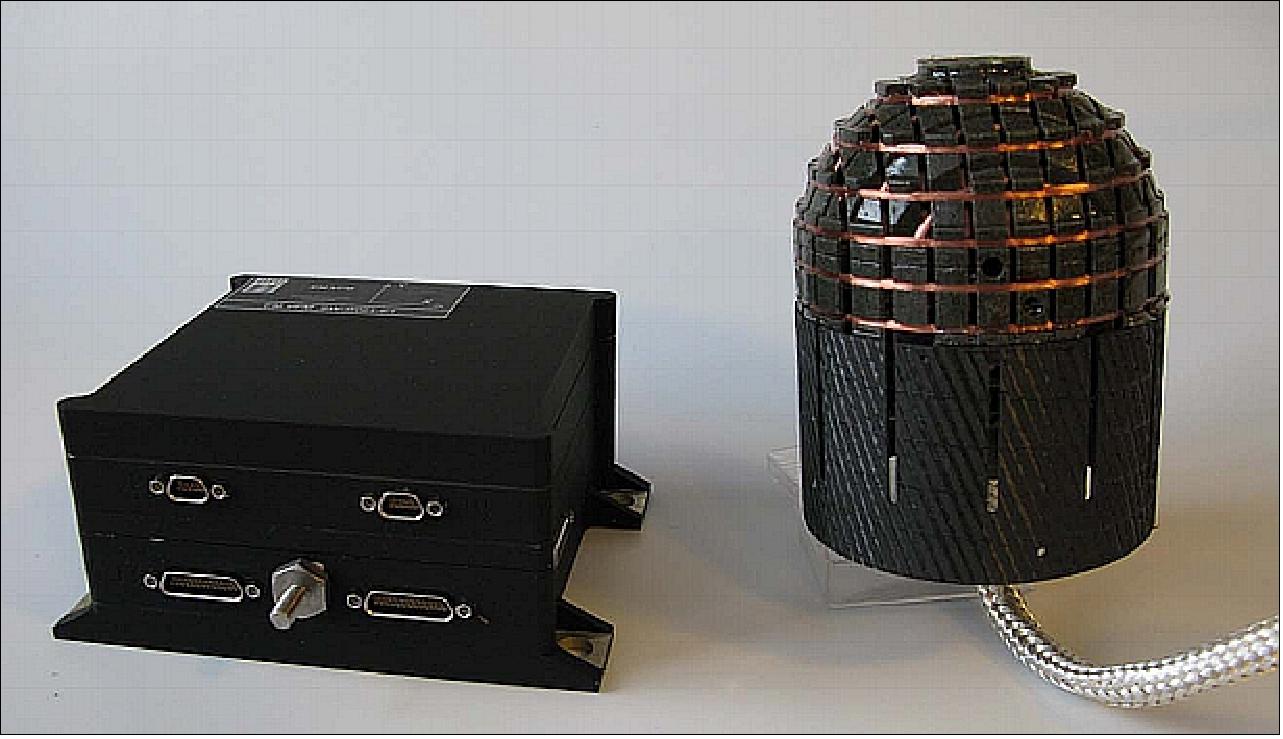 Figure 112: The VFM flight model with redundant electronics unit or DPU (left) and CSC sensor (right), image credit: DTU Space