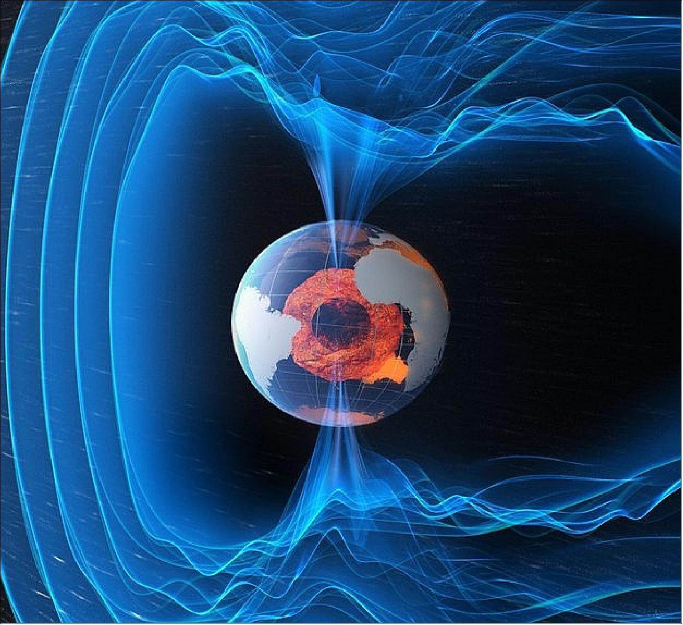Figure 6: Schematic view of Earth's magnetic field (image credit: ESA/ATG Medialab) 30)