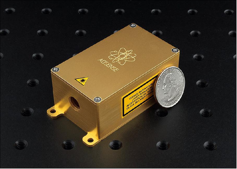Figure 85: Real-world atomic sensors and other exacting applications require laser sources with specific size, environmental, and optical characteristics, placing unique constraints that most commercial laser systems do not meet. AOSense has developed a line of external cavity diode lasers (ECDLs) designed to meet these needs, offering narrow linewidth in a compact package (image credit: AOSense)