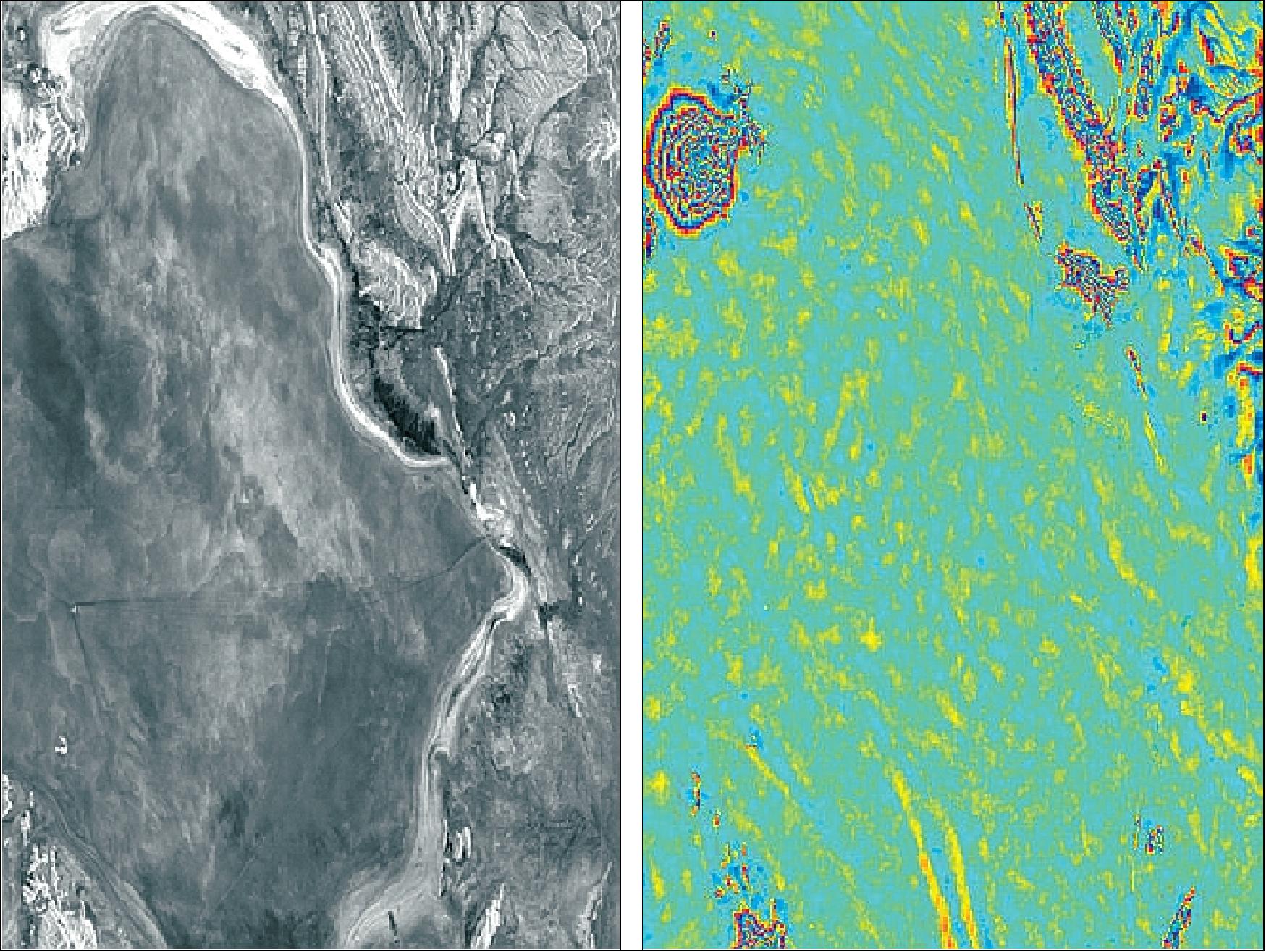 Figure 50: TOPS interferometric phase image over the Uyuni salt lake, Bolivia (image credit: DLR, Ref. 13)