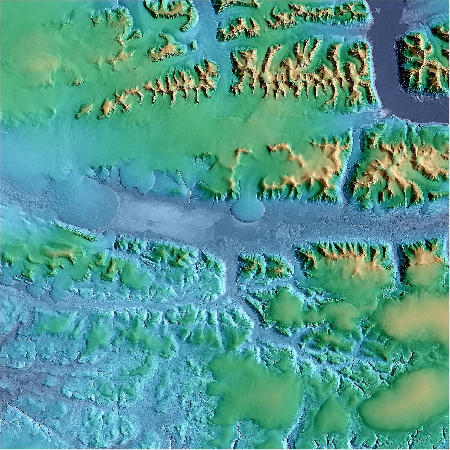 Figure 21: TSX/TDX terrain model of the Greenland Glacier Network (image credit: DLR, Ref. 31)