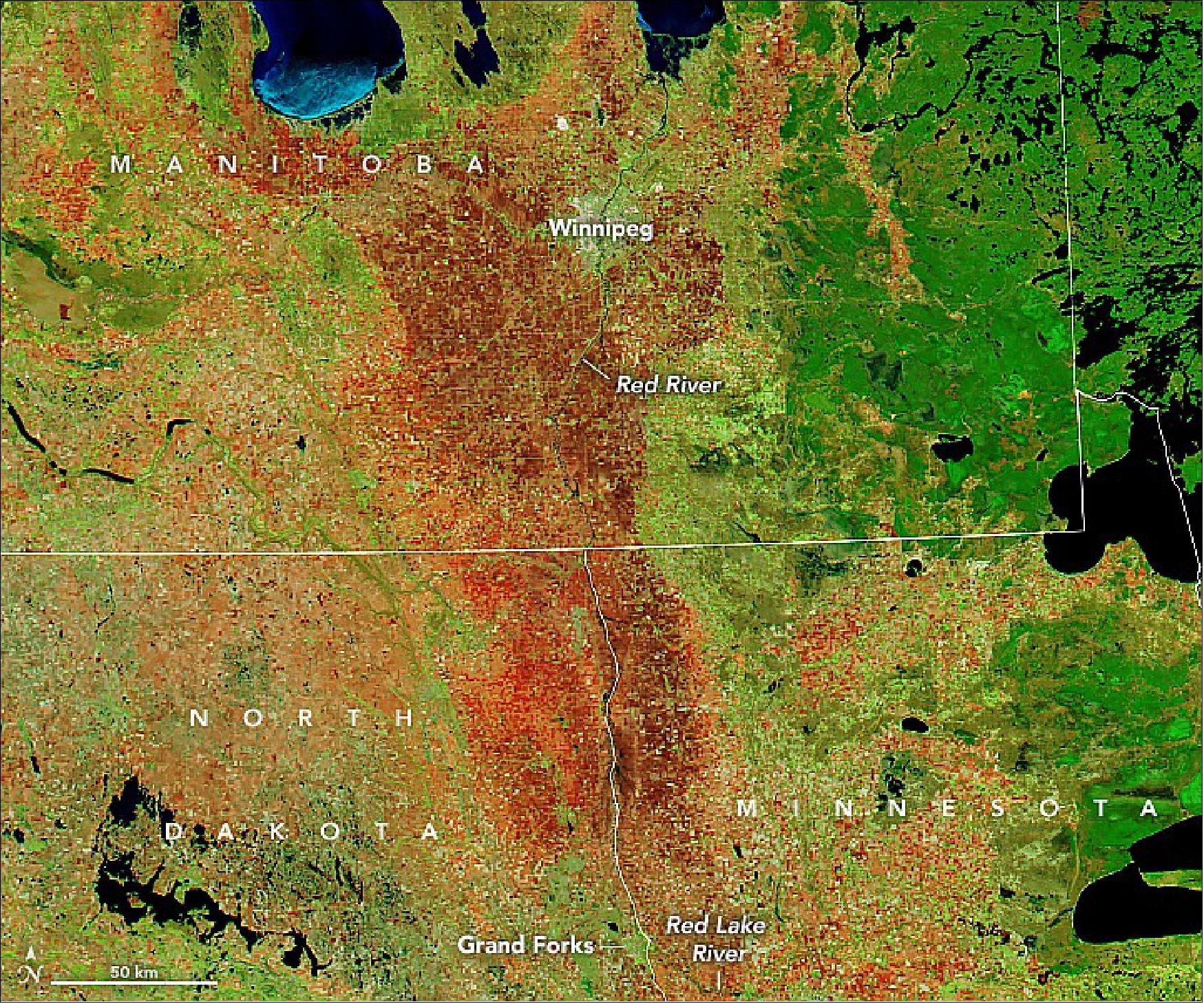Figure 20: This Aqua image was acquired on 11 May 2020 under more typical spring conditions (image credit: NASA Earth Observatory)
