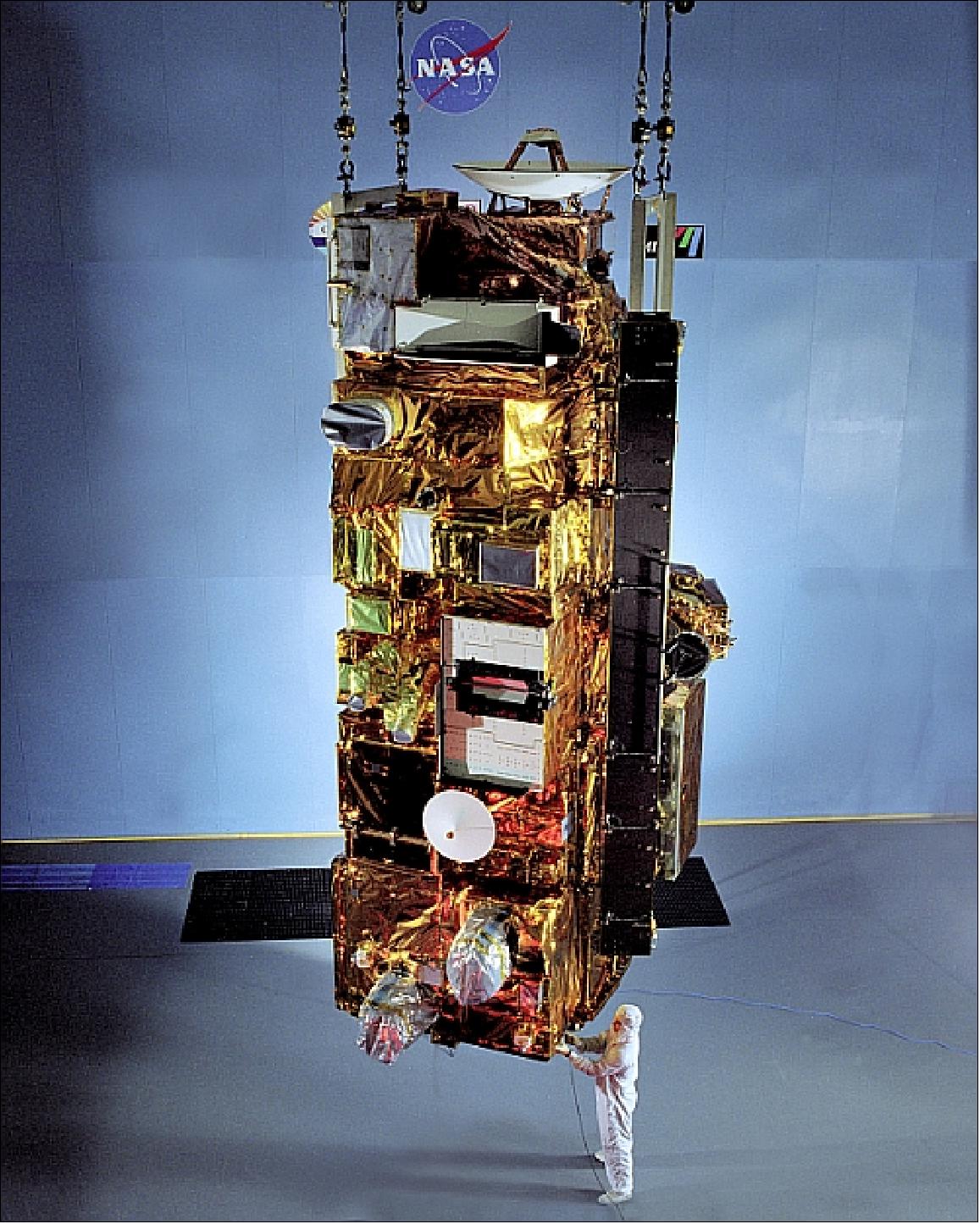 Figure 4: The Terra spacecraft in the cleanroom of LMMS at Valley Forge (image credit: LMMS)