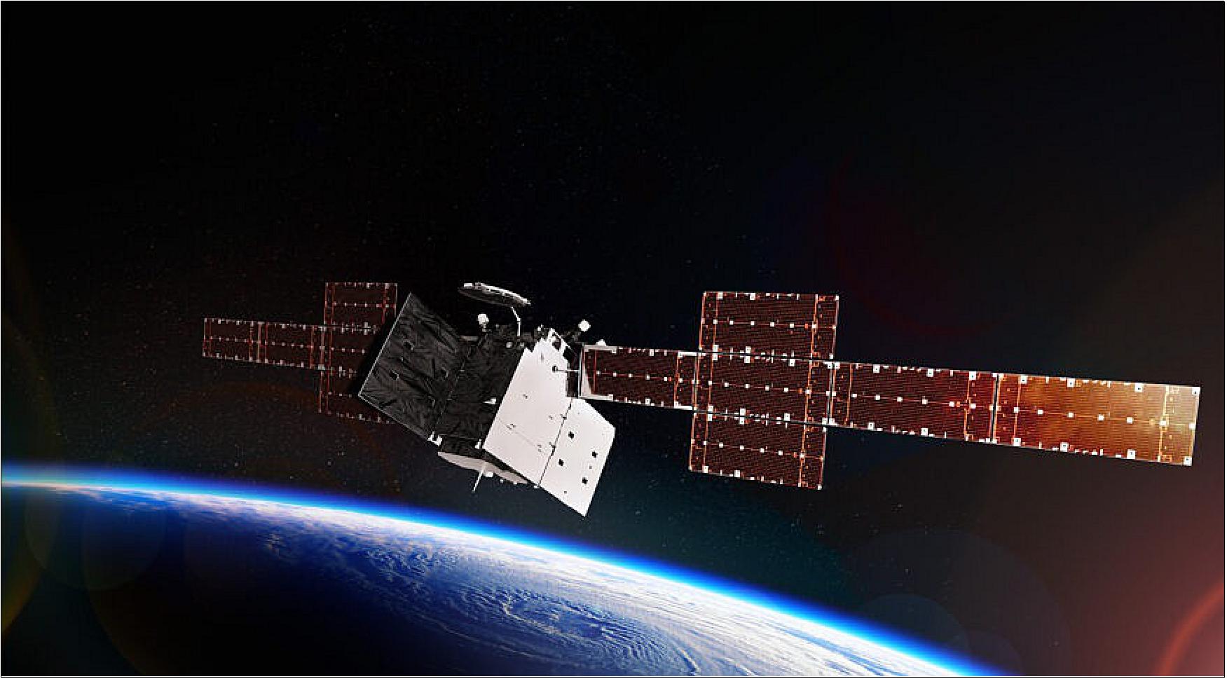 Figure 30: Artist's rendering of the WGS-11+ satellite (image credit: Boeing)