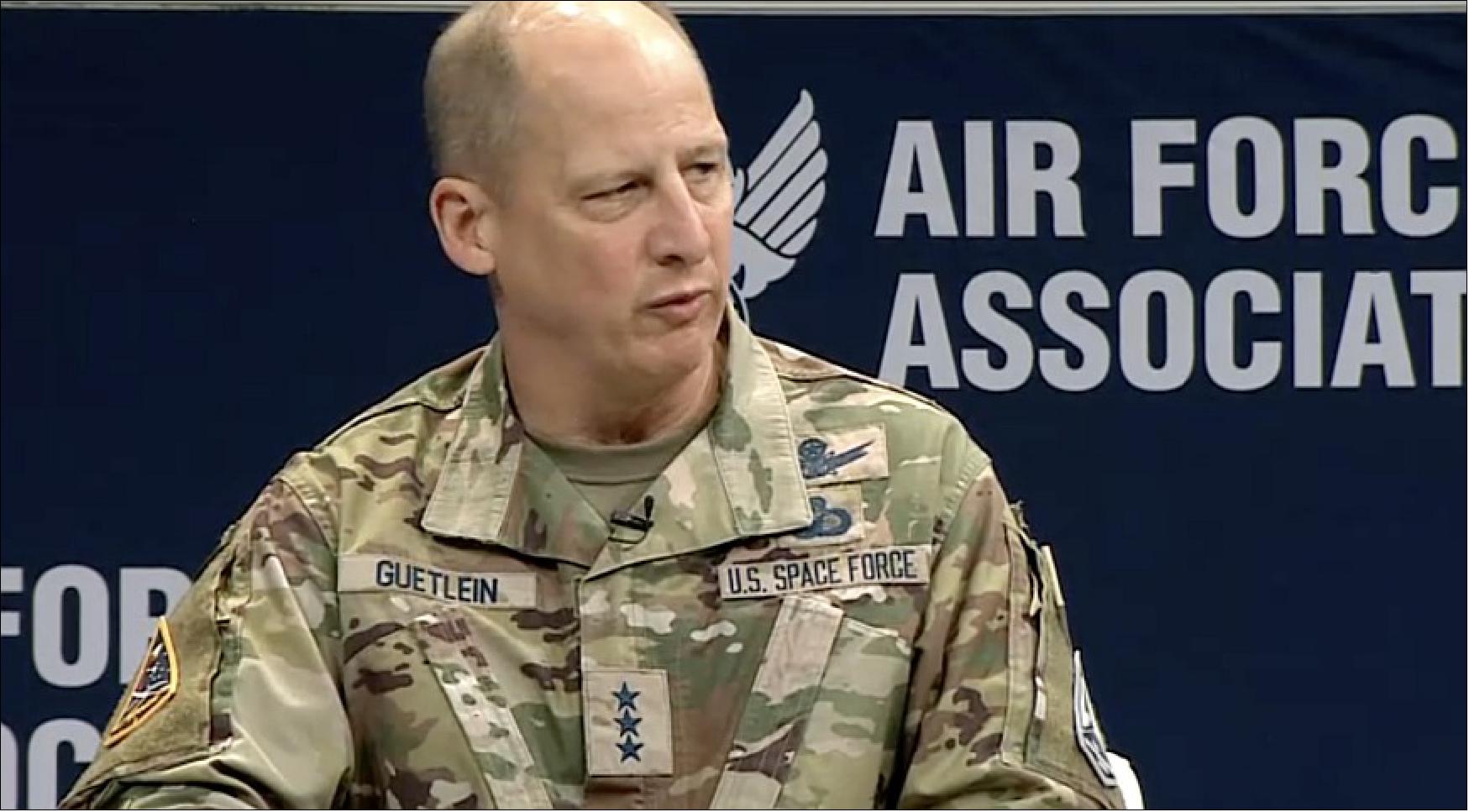 Figure 21: The commander of U.S. Space Systems Command Lt. Gen. Michael Guetlein speaks March 4, 2022, at the Air Force Association's Air Warfare Symposium (image credit: AFA)