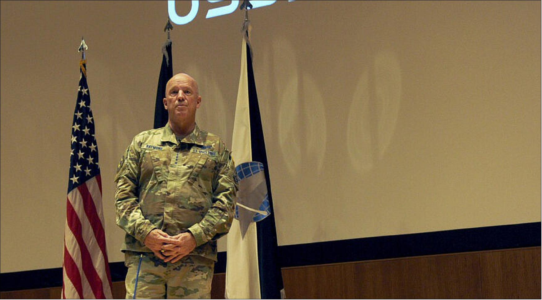 Figure 6: U.S. Space Force Gen. John "Jay" Raymond, chief of space operations, speaks at the National Air and Space Intelligence Center (image credit: U.S. Air Force)