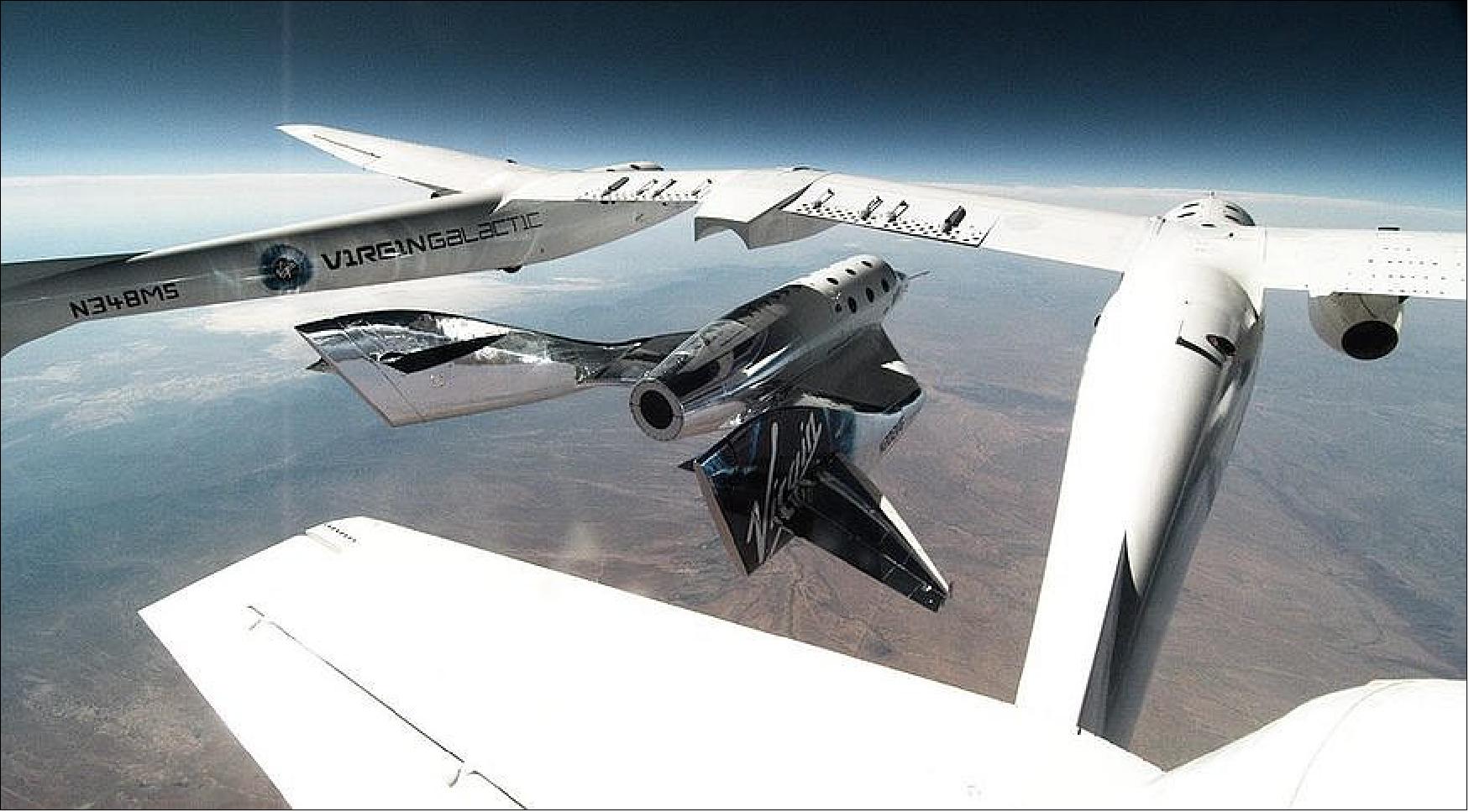 Figure 12: Virgin Galactic says the next SpaceShipTwo test flight is now scheduled for May 22 after resolving a potential maintenance issue with the WhiteKnightTwo aircraft (image credit: Virgin Galactic)