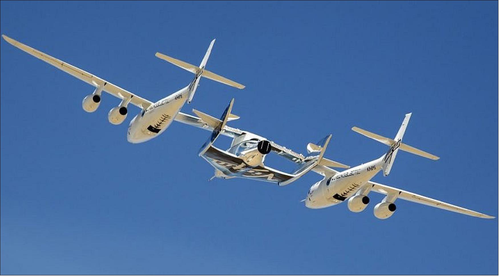 Figure 8: The company said that both its SpaceShipTwo suborbital vehicle and WhiteKnightTwo carrier aircraft are in an extended maintenance period that will push back the beginning of regular commercial flights to late 2022 (image credit: Virgin Galactic)