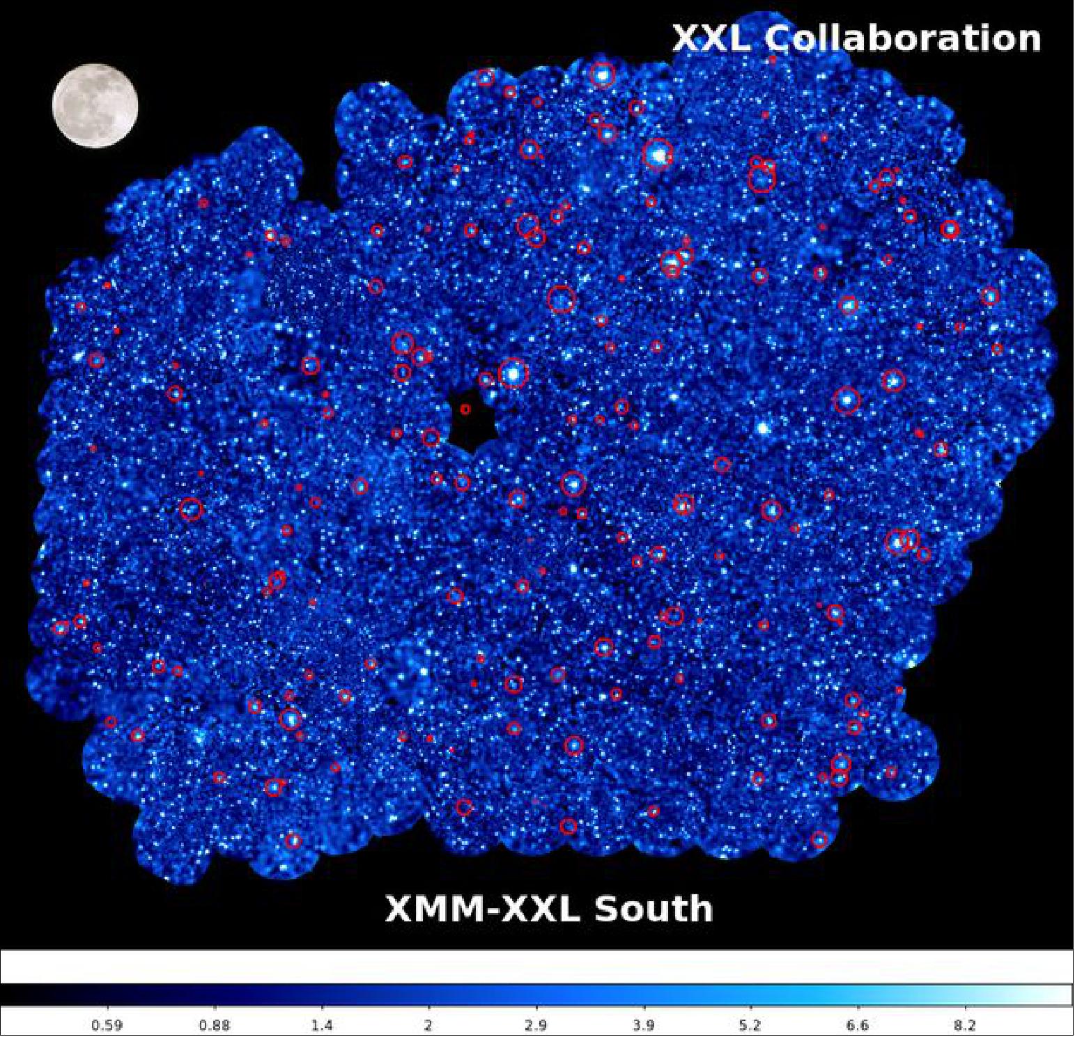 Figure 110: This image shows the XXL-South field (or XXL-S), one of the two fields observed by the XXL survey (image credit: ESA)